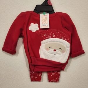 Carter's Festive Red Santa Baby Set 3m